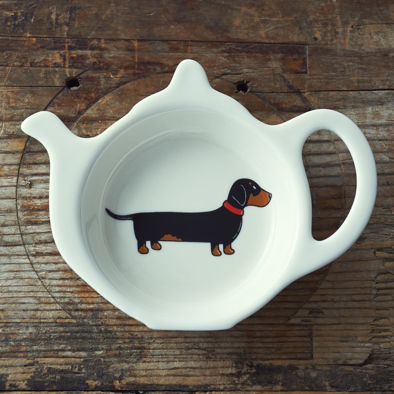 Sweet William Dachshund Teabag Dish