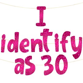 Funny Birthday Pink Glitter Banner – Happy Womens Birthday Party Supplies, Ideas, and Gifts – 21st, 30th. 40th, 50th, 60th, 70th, 80th Adult Birthday Decorations