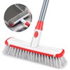 Floor Scrubber with Long Handle, 2 in 1 Scrubbing Brush