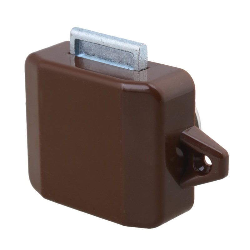 BQLZR 26mm Opening Hole Brown and Silver Keyless Push Button