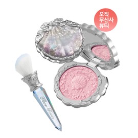 Flower Nose Shell Jewel Collection Silk Satin Blush + Angled Blush Brush