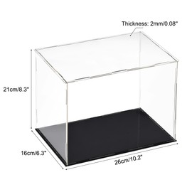 sourcing map Acrylic Clear Display Case Box Dustproof Protection Cube Collectible Display Box 25 x 15 x 20 cm