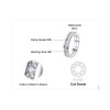 JewelryPalace Cubic Zirconia Eternity Wedding Bands For Women, 14K White