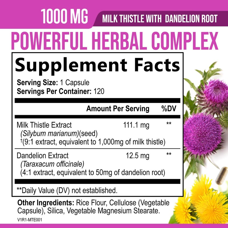 Milk Thistle Supplement - Liver Cleanse Detox & Repair Formula
