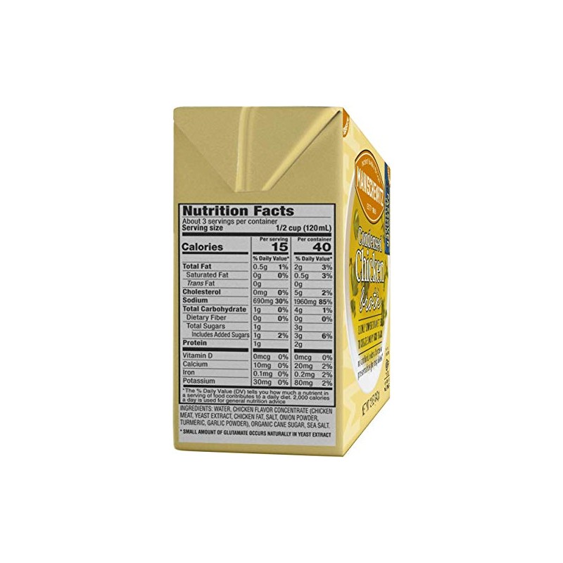 Manischewitz Condensed Chicken Broth 12oz (6 Pack), Flavorful, Kettle Cooked,