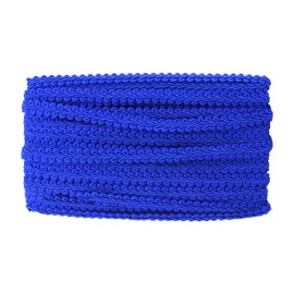Mandala Crafts Blue Gimp Braid Trim Roll - 3/8 in 30 YDS Flat Fabric French Braided Trim Ribbon - Blue Trim by The Yard for Sewing Upholstery Curtain