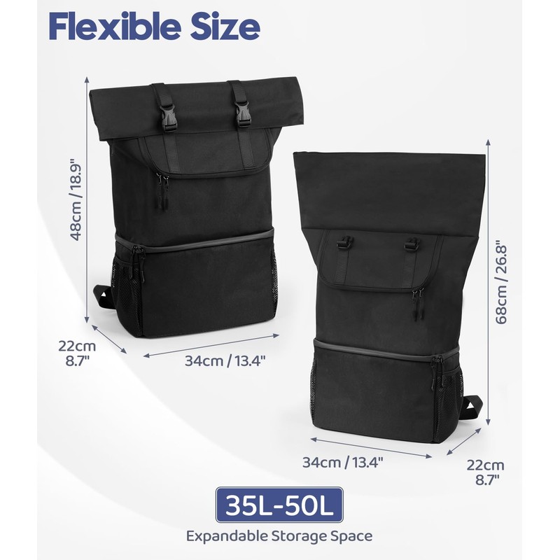 DEWUR 35L Large Cooler Backpack for 50 Cans, Insulated Cooler