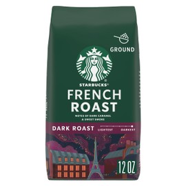 Starbucks Ground Coffee, Dark Roast Hot or Iced Coffee, French Roast, 12 oz