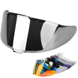 RIDLOG CWR-F2 Motorcycle Helmet Visor for RF-1400 Visor Replacement, Tinted Motorcycle Helmet Visor Compatible with RF-1400 CWR-F2 NXR 2 Z8 (Chrome Silver)