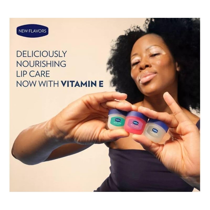 Vaseline Lip Therapy Bálsamo Labial Mini, Vainilla, Tamaño de Viaje,