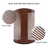 MANEJACK Wooden Beard Comb & Case, Dual Action Fine &