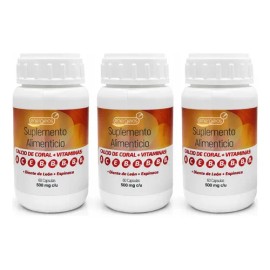 Calcio De Coral + Vitamina A C E Complejo B Pack 3 Botes