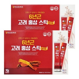 더존건강 DUZON HEALTH 6 year old Korean red ginseng sticks 26 packs / 더존건강 6년근 고려 홍삼 스틱 26포 X 2개 간편하게 섭취하는 홍삼젤리