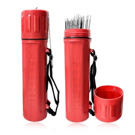 MUQIDA 2 PCS Welding Rod Storage Tube, 14 Inch Waterproof Stick Electrode Storage Canister, Airproof Welding Rod Guard Holder ABS Plastic Container for 10 Lbs Rods, Car Accessories (Red)