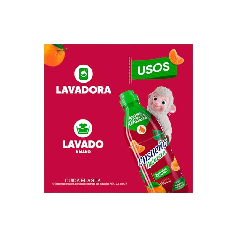 Ensueño Natureza Argan + Mandarina Suavizante de Telas 850ml