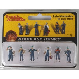 Woodland Scenics A1859 Train Repair 6 Train Mechanics Standing Figures Track H0 HO 1:87 Train Mechanics