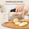 Crinkle-Cut Wave Slicer, Stainless Steel French Fry & Vegetable Cutter