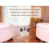 OooWow 36 inch (4 Pack) All Clear Acrylic Curtain Rod