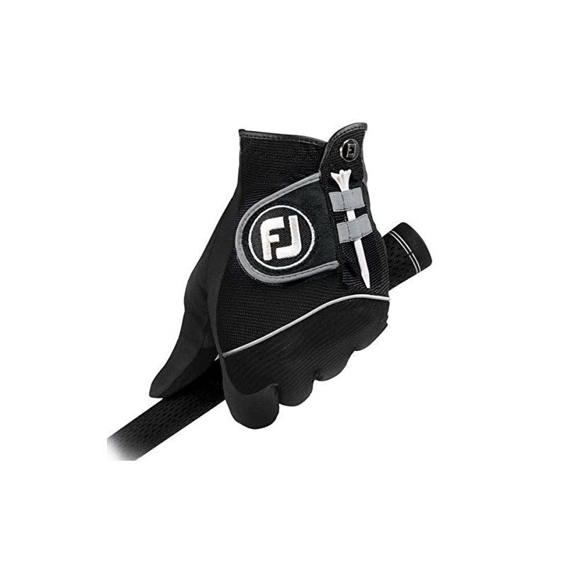 FootJoy RainGrip Men's Golf Gloves Pair,Black,S