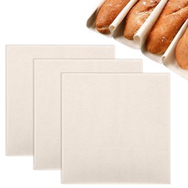 QIYUDA 3 Pcs Tea Towels for Baking Sourdough, 27.5x27.5 inch Bread Towels Cloth for Homemade Bread Proofing