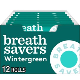 BREATH SAVERS Wintergreen Sugar Free Breath Mints Rolls, 0.75 oz (24 Count)