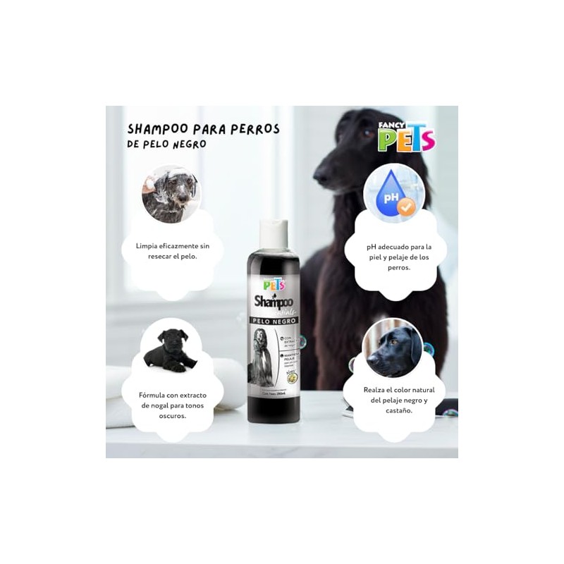 Fancy Pets Shampoo Essentials para Perros de Pelo Negro con