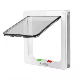 고양이 펫도어 고양이출입문 얇은형 통로 4kg이내 방묘문 [C. 검은색] Cat Pet Door Thin Passage for Cats Up to 4kg [C. Black]