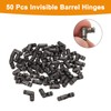 uxcell 50Pcs Invisible Barrel Hinges, 4x15mm Brass Concealed Hinge, Hidden