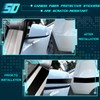 Ireer 3 Rolls Gloss Black Vinyl Wrap with Tools Vinyl