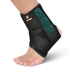 Quick Lace Up Ankle Brace for Men Women with Removable Side Splints, Ankle Support for Volleyball Basketball Soccer, Ankle Stabilizer for Sprained Ankle, Achilles Tendon, Small (Fit 11"~12")