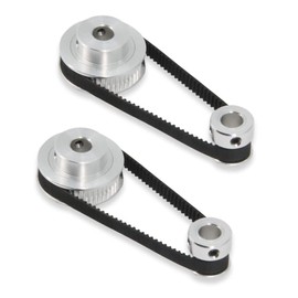 TUZUK TUZUK 2PCS Set GT2 Synchronous Wheel 20&48 Teeth 8mm Bore Aluminum Timing Pulley with 2PCS Length 200mm Width 6mm Belt (20-48T-8B-6)