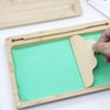 Yayatty Wooden Sand Tray with Lid for Writing Letters and