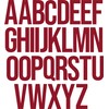 SEC Apparel Burgundy Iron on Letters,1.5 Inch Tall (Burgundy)