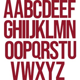 SEC Apparel Burgundy Iron on Letters,1.5 Inch Tall (Burgundy)