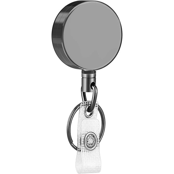 1 Pack Heavy Duty Retractable Badge Reels, Retractable Metal Keychain