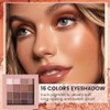 HUDA STORY TE1904C Rainbow Palette, 16 Colors Eyeshadow Palette, Professional