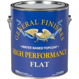 General Finishes High Performance Water Based Topcoat, 1 Gallon, Flat