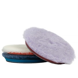 SGCB Pro 6" Wool Buffing Pads 3Pcs - Coarse, Medium, Light Cutting Car Wool Polishing Pads for 6 Inch Car Polisher Compounding