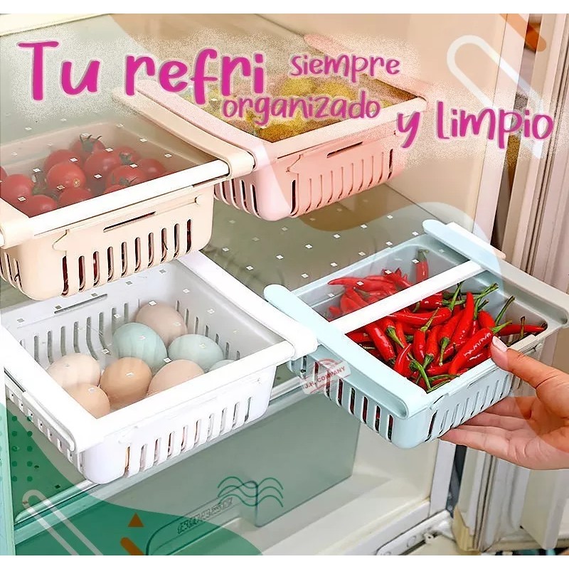 J.H. Company Cajon Organizador Retractil Para Refrigerador Cocina Hogar