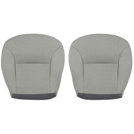 NLQR Front Driver and Passenger Side Bottom Replacement Perforated Seat Covers Gray Microfiber Leather Compatible with Lexus ES300 2002-2003 Compatible with Lexus ES330 2004-2006