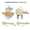WoodenEdu Premium Toddler Play Kitchen Toys, Wooden Kitchen Utensils, Accessories
