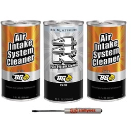 Smilyeez Listing for BG Air Intake & Fuel System Cleaner Kit K2902 - Includes 2 Cans of Air Intake Cleaner PN206 and 1 Can of 44K Platinum Fuel System Cleaner PN208, Plus a Pocket Screwdriver (1 Kit)