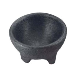 A-to-Z Supply 289-HS-NHS1006DX6-CH Molcajete Mediano Doble, 10 oz., 4" Diameter. x 2-1/2" Deep, Polypropylene, Charcoal, NSF, Ideal for Bars and Restaurants (6 per Sleeve, 24 Each in Total per case)