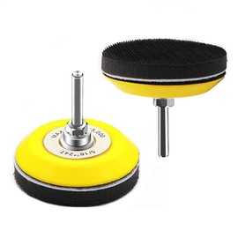Bestgle 2pcs 3 Inch 75mm Hook and Loop Sanding Backing Pad for Sanding Discs with 1/4 Inch Shank Drill Attachment