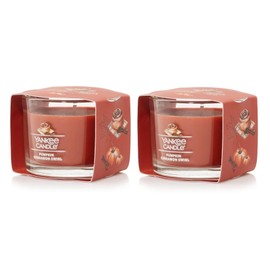 Signature Votive Yankee Mini Candle Jar, Pumpkin Cinnamon Swirl Scent, Natural Soy Wax Blend Candle with Natural Fiber Wick, 1.3 OZ Glass Jar (Pack of 2)