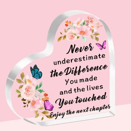 SDOFY Leaving Gifts for Women Acrylic Plaque Retirement Leaving Gifts Retirement Decorations New Job Gifts for Women Colleagues Friends Nurses Teacher