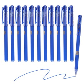 M&G Gel Pen Medium Point 0.5mm 12 Pieces Smooth Blue Gel Ink Rollerball Pen for Home Office Writing Notes Journaling Business Style 4