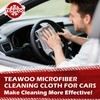 TEAWOO Microfiber Cleaning Cloths Bulk-400 Pack, Gray Microfiber Towels for