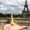 Fumete 80 Pieces Eiffel Tower Keyring Retro French Souvenirs Keychain