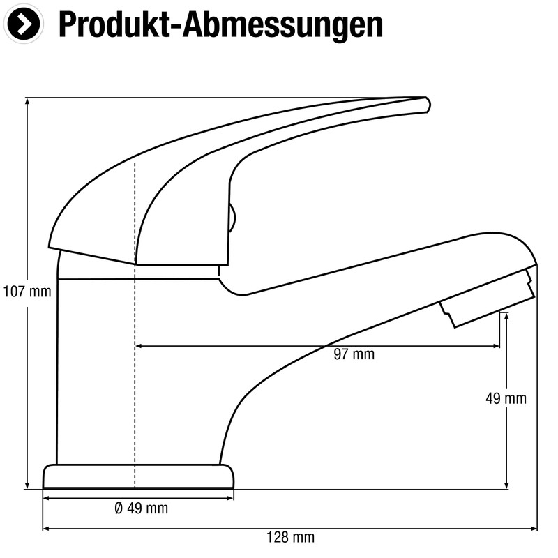 CON:P Piccolo Single-Lever Mixer Tap - High Quality Brass Body
